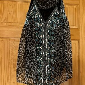 BOSTON PROPER beaded tank top